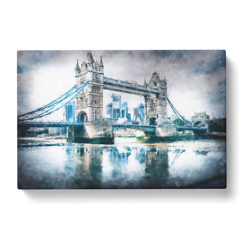 London Bridge - Wrapped Canvas Painting, 35cm H x 50cm W x 3cm D