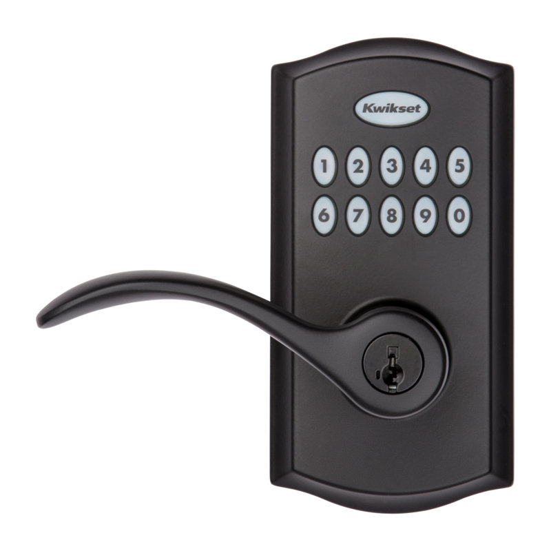 Iron Black Electronic Keypad Deadbolt Lever with SmartKey