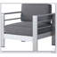 Fauteuil club CAPE CORAL MP2 avec structure en aluminium résistant aux intempéries et coussin en mousse haute densité pour un confort ultime