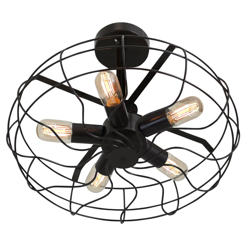 Mahdi Semi Flush Mount, Antique