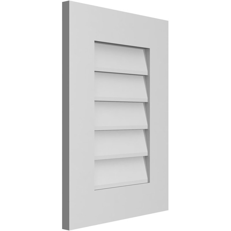 Vent à pignon rectangulaire en uréthane non-fonctionnel, H 22 po x l 16 po x P 1 po