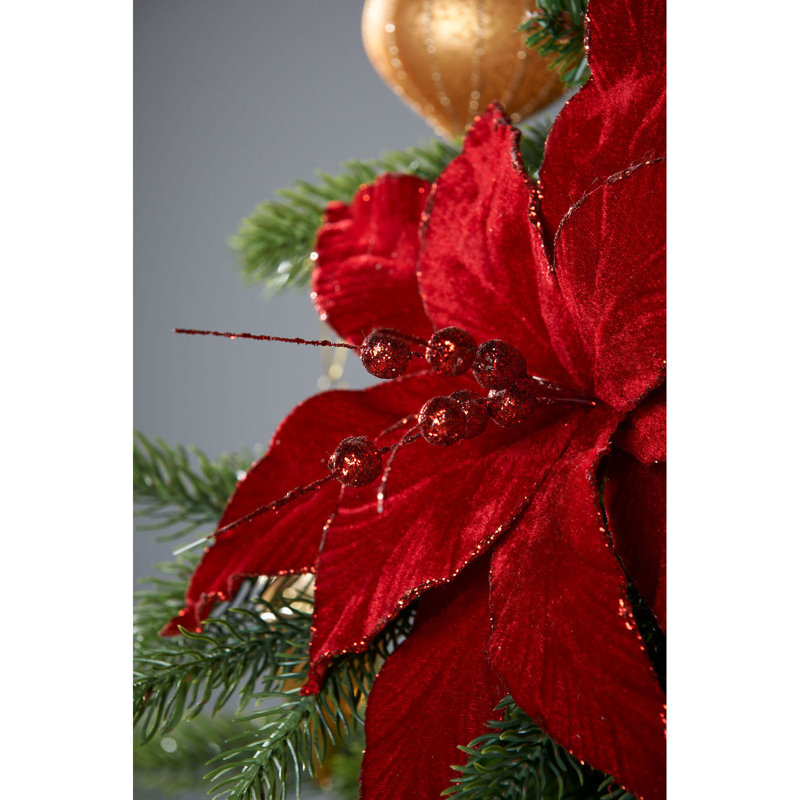 Fabric Poinsettia Arrangement