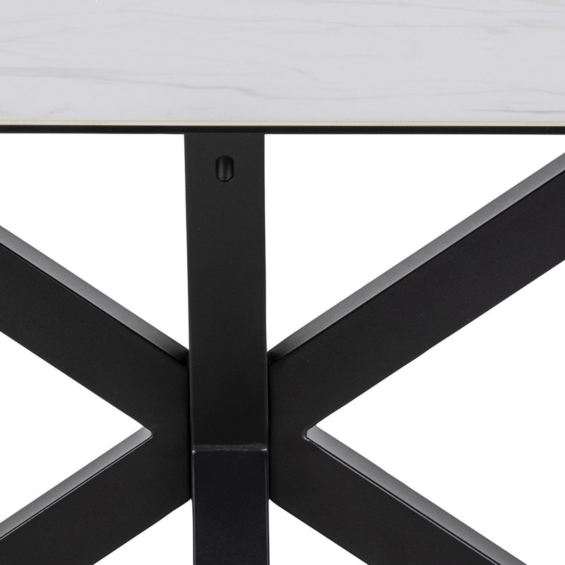 Leilani Metal Base Dining Table, White