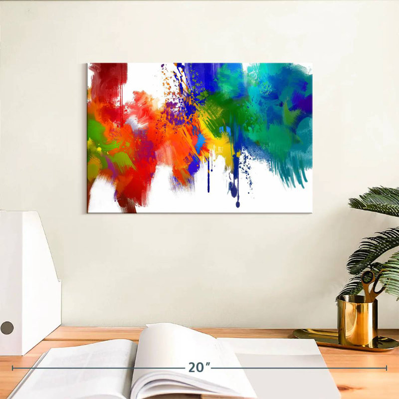 Avery Abstract Paint Splash, 8" H x 12" W