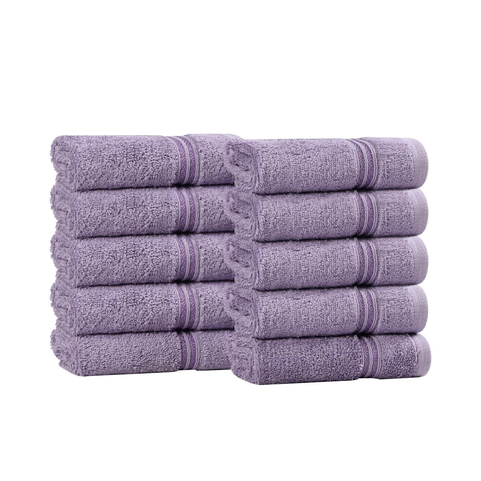 Oleg Egyptian Cotton Washcloth Set, Royal Purple