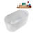 48" Streamline Soaking Freestanding Tub and Tray With Internal Drain-102290899