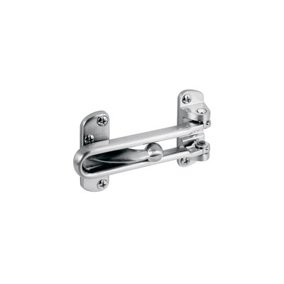 Verrou de barre pivotante FHC U10308 pour portes battantes à charnière, matériau en zinc, longueur de barre de 3-7 / 8 po, dégagement d'ouverture de 2 po, finition nickel satiné