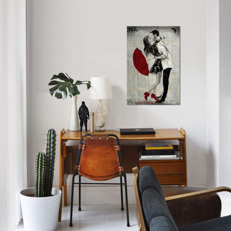 «Never Mind The Rain», reproduction sur toile, H 40 po x l 26 po x P 1,5 po, Toile tendue, Pas de tapis