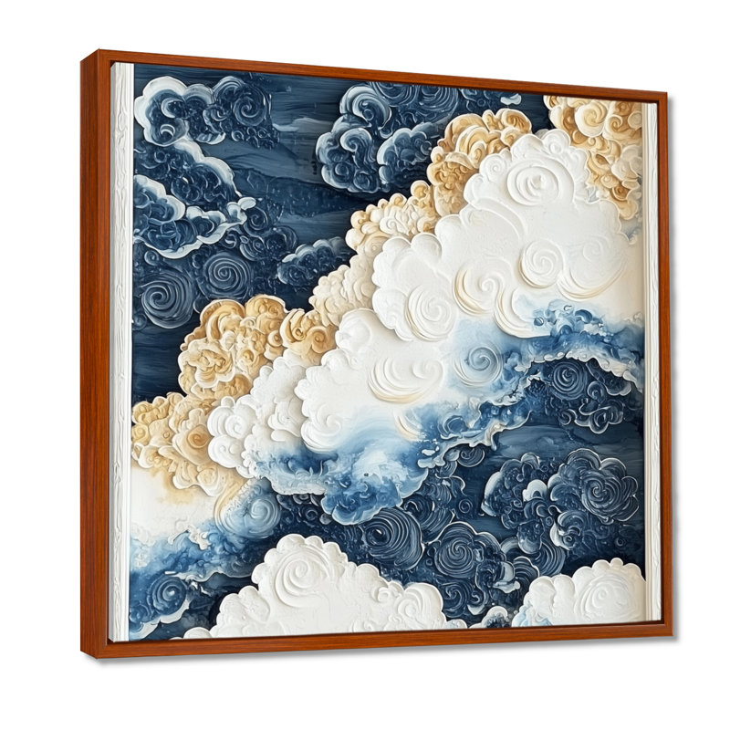 «Abstract Sea Breeze Waves III», reproduction sur toile côtière, H 30 po x l 30 po, Brun