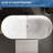 Acrylic Freestanding Bathtub, Luxury Oval Soaking Tub, Modern White Stand Alone Bath with Chrome Drain and Overflow, Deep Soaking Tub for Bathroom