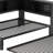 L- Shaped Metal Daybed with 5 Built-in Storage Cabinets, 2 Standard Plug Outlets and 2 USB ports, Pull out Trundle Bed Included-1113586477