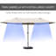 Parasol de patio à double face de 15 pi, acier rouille, écran solaire, manivelle facile à utiliser, abri extérieur rectangulaire pour café, fonction à manivelle,