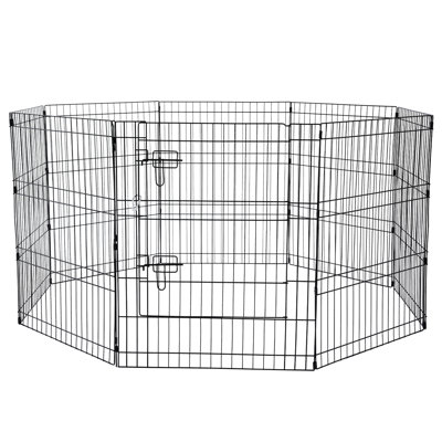 Foldable 8 Metal Dog Pen 30"h, 24" Octagon For Pets Like Border Collies, Cats, 600d Sun- And Easy Fabric, Secure Escape Design Playpen Various Pet Species, Waterproof Scratch- , Escape Measures