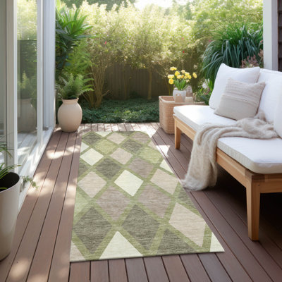 Tapis d'intérieur / extérieur rectangulaire avec envers antidérapant Chasadee
