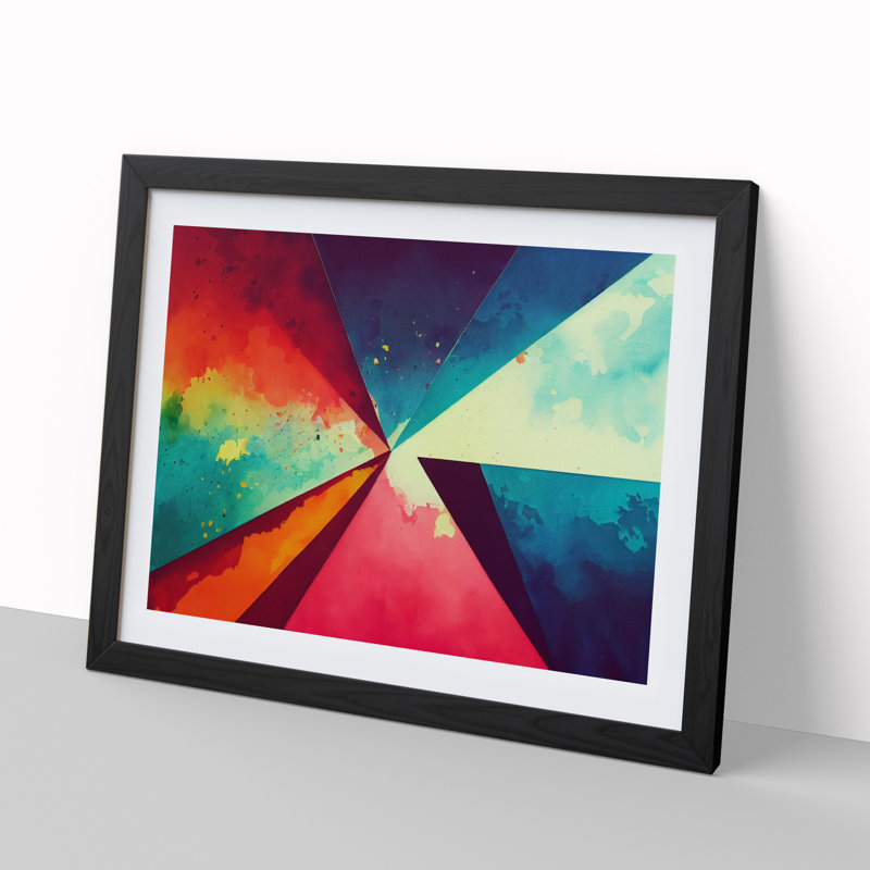 Soulful Modern Abstract Art - Framed Print, Black, 46cm H x 64cm W x 2cm D