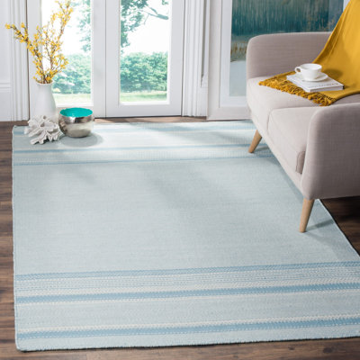 Tapis rayé en laine tissé à la main Grice Kilim