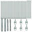 Vidaxl Fence Posts With Base Plates 26 Pcs Diameter32mm Galvanised Steel-114618962-114618955
