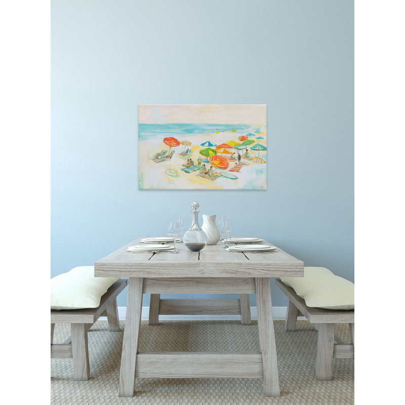 « beach diversification », reproduction de peinture à l’acrylique, H 20 po x l 30 po x P 1,5 po, Toile tendue