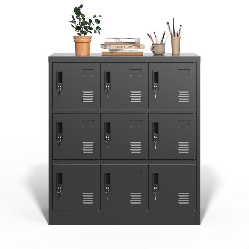 Casier de rangement pour employés 9 portes, casiers en métal