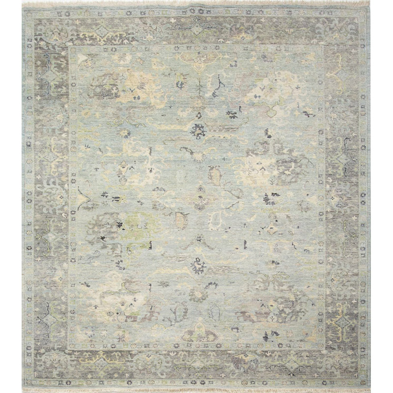 Transitional, Vintage One-of-a-Kind Rectangle 8'11" X 11'11" Hand Knotted Area Rug