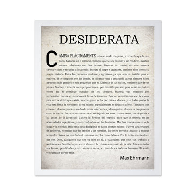 Max Ehrmann Desiderata