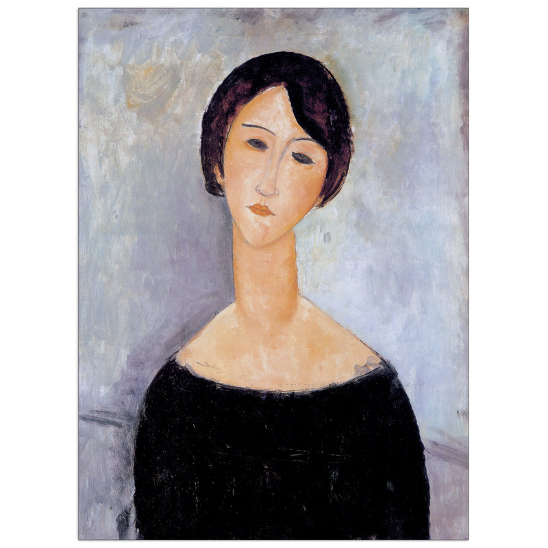 Modigliani - No Frame Painting on Wood, 100cm H x 73cm W x 1.8cm D