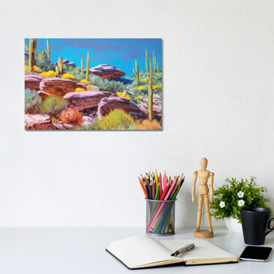 Desert Bloom 1 Piece Wrapped Canvas Painting