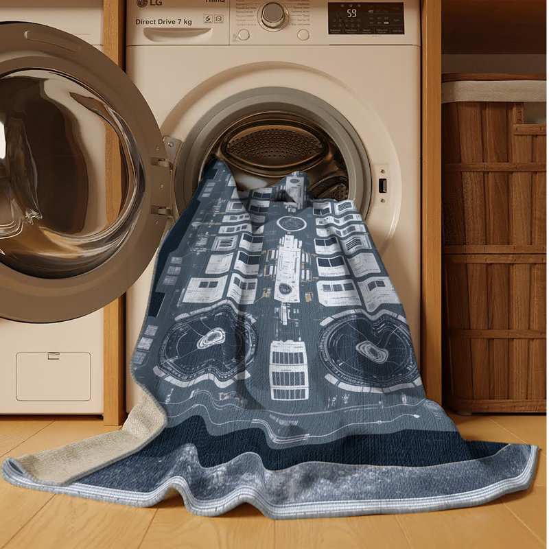 Tapis gris lavable à la machine, Carré 5 pi