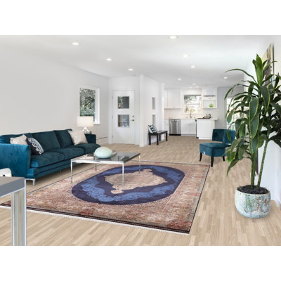 Tapis oriental bleu 7 x 7