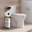 Porte-papier hygiénique avec tablette, salle de bain avec tablette pratique, support pour méga rouleaux, téléphone, brun