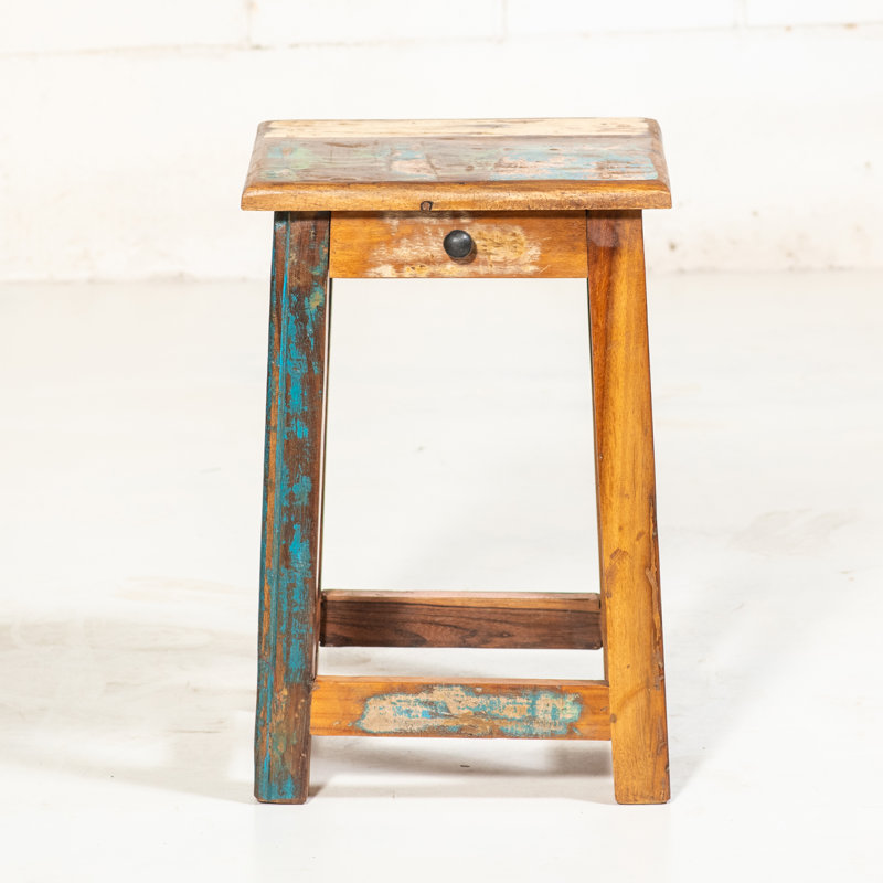 Ranjit Solid Wood Accent Stool