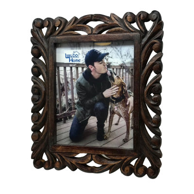 Polonaise Brown Wood Embossed Picture Frame