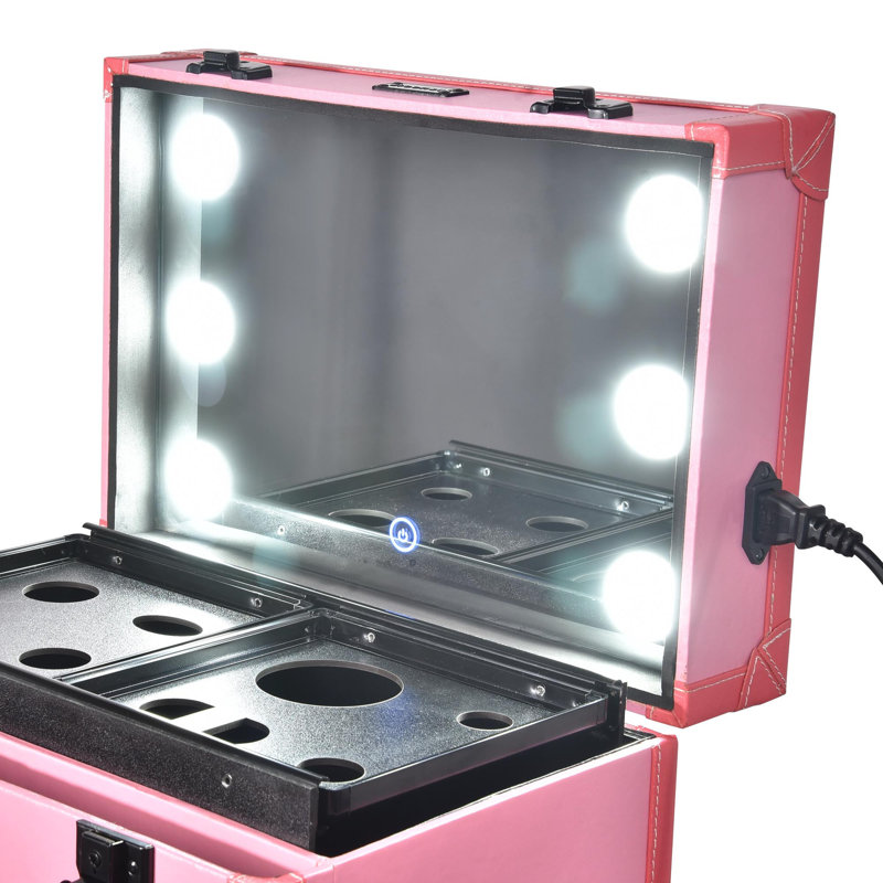 Organisateur de maquillage professionnel, Rose