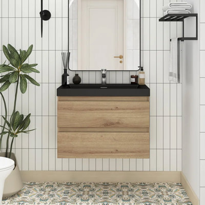 Meuble-lavabo simple 30 po avec plateau en résine Evona