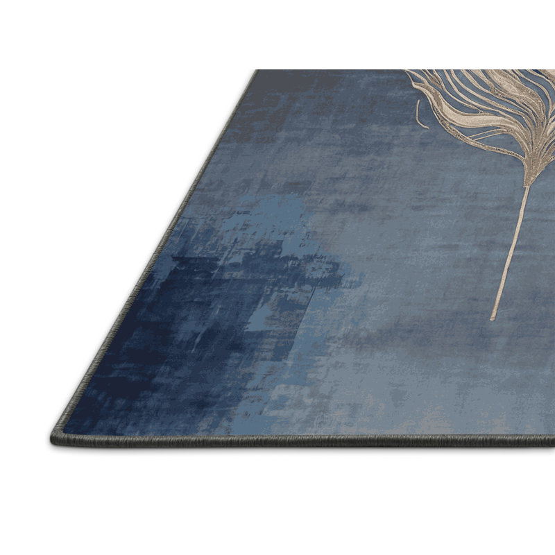 Tapis gris soyeux et moelleux, Rectangle 6 pi x 9 pi