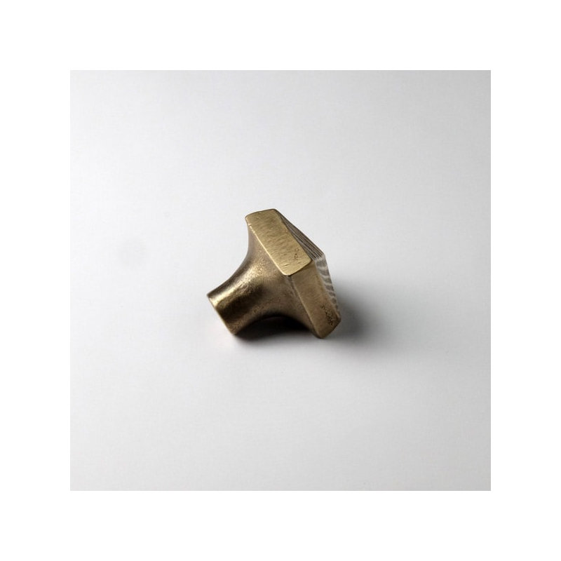 Pyramid Bronze Square Knob, Traditional Bronze