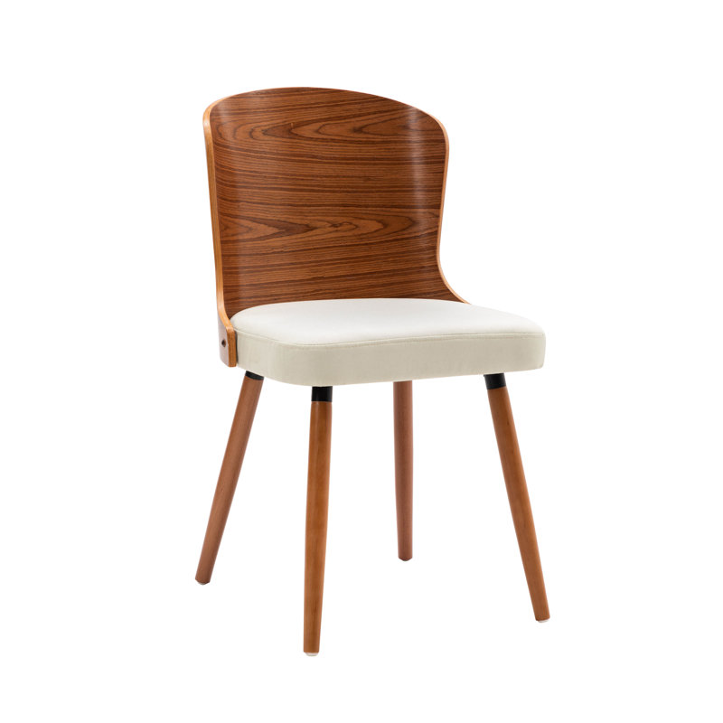 Anberlynn 18.9'' H Fabric Upholstered Beech Side Chair, Cream