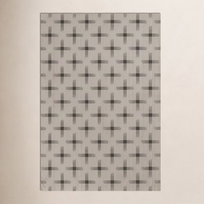 Demetrius Ivory Brown Geometric Outdoor Rug