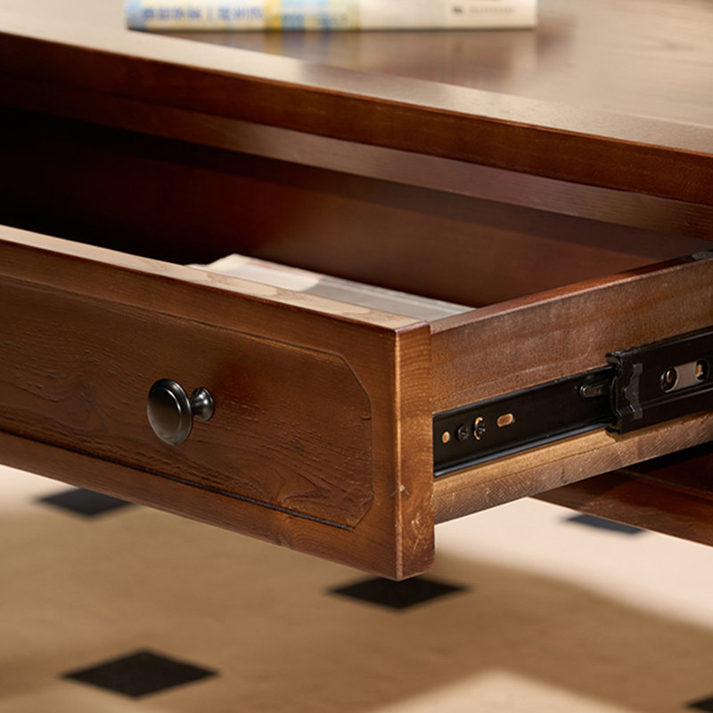 Table basse rétro en bois de style français, H 16,5 po x L 55 po x l 21,6 po