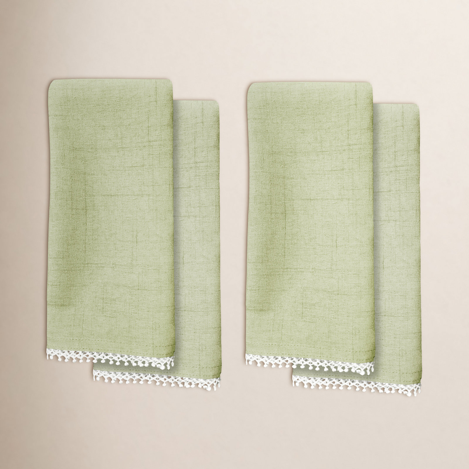 French Perle Collection French Perle Napkin, Pistachio