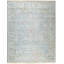 Hand Knotted Silk Floral Area Rug in Gray