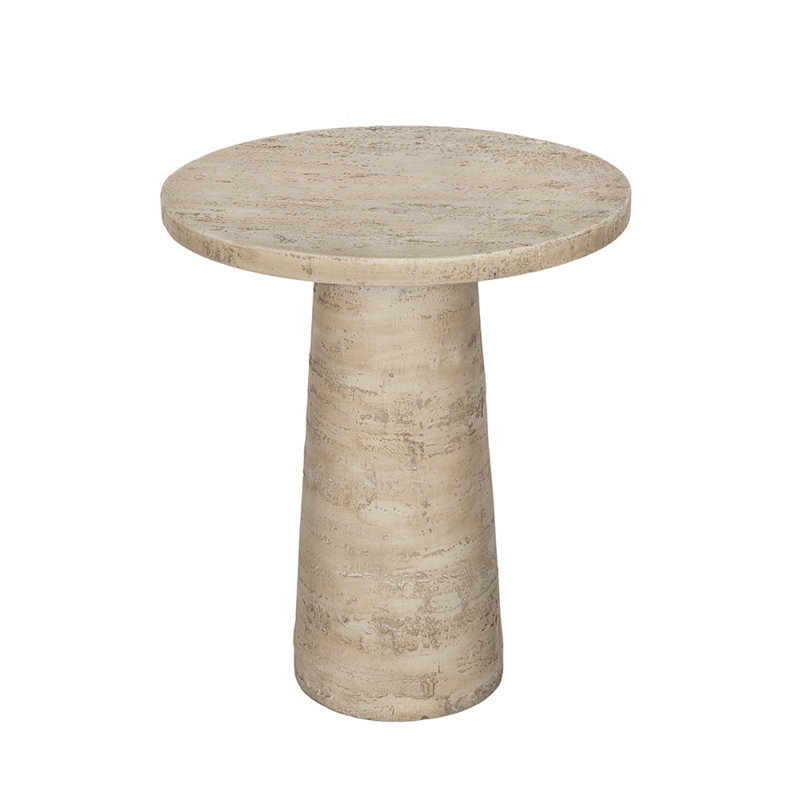 Table d'appoint ronde 22 pi x 22 po x 25,5 po avec base piédestal