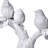 10" Resin Trio Bird On Branch`