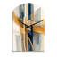 Horloge murale moderne en métal bleu et doré abstrait I - transitionnel-104241436