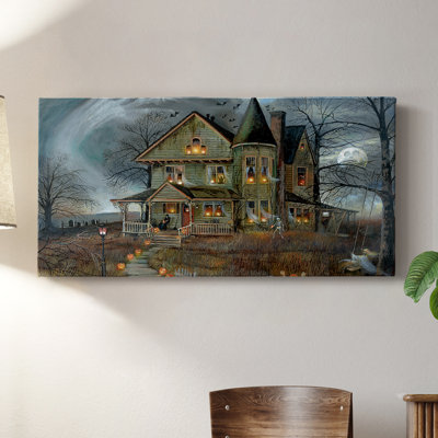 Haunted House - Toile tendue avec châssis - Prêt à accrocher