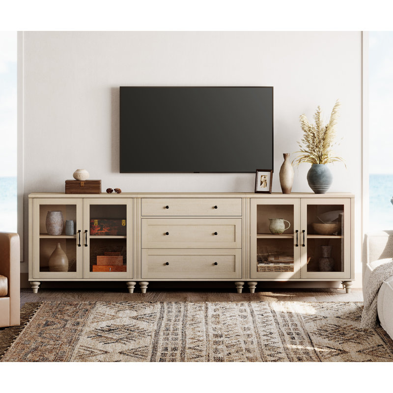 Scarlett 3-In-1 TV Stand for TV's up to 85", Beige