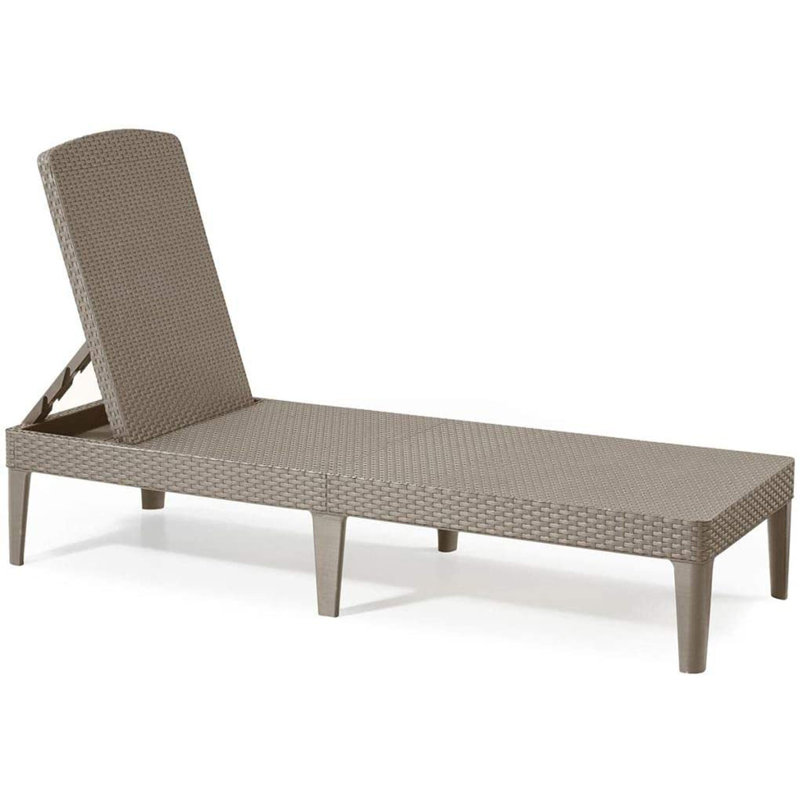 Keter Jaipur Reclining Sun Lounger, Cappuccino