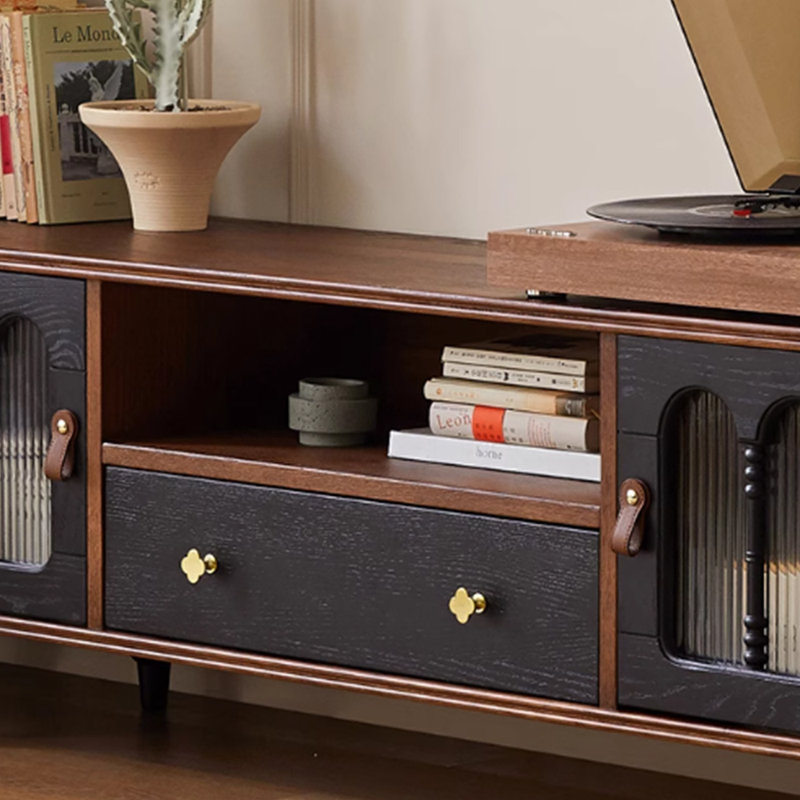 Retro color-matching design TV cabinet