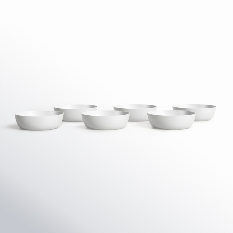 Tarhong Edge Matte White Dinner Bowl, 7.4”/42.5Oz. Set Of 6