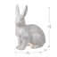 Figurine de lapin en céramique ivoire